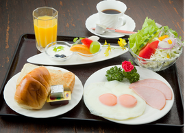 和洋のチョイスができる朝食サービス※画像は洋朝食